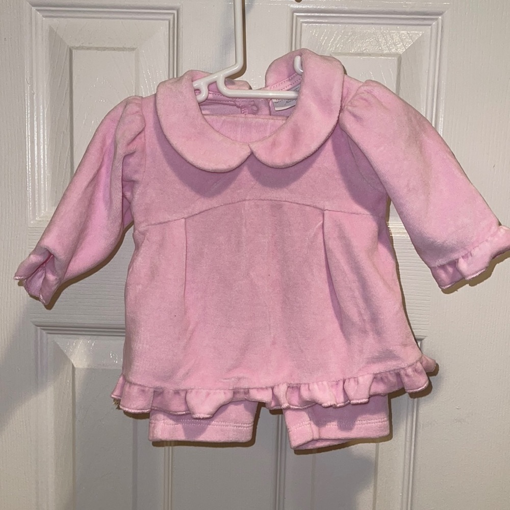 Fun & Fun Pink Velour 2 Piece Set